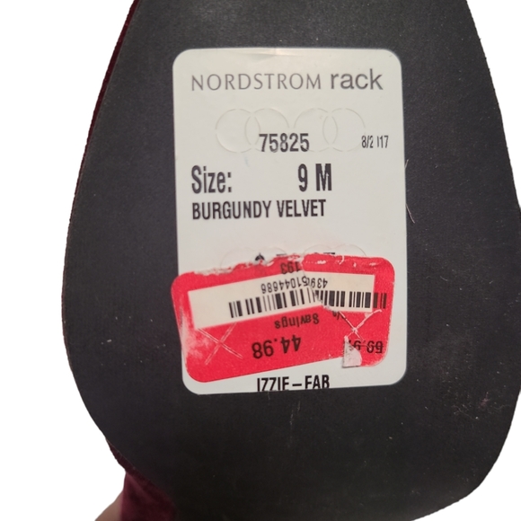 Abound Burgundy crushed velvet ankle boots - Picture 6 of 9